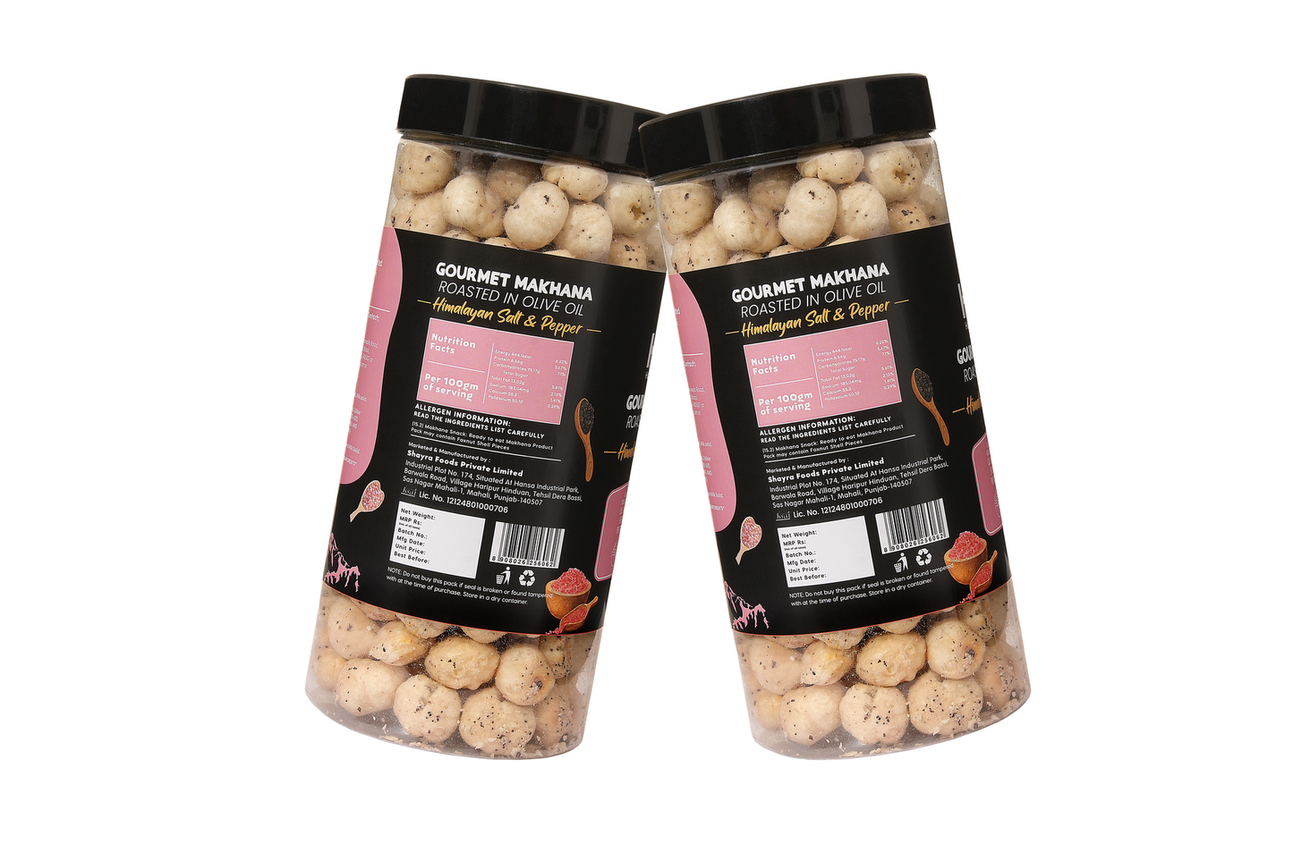 Jar Combo - Pack of 2 (Himalayan Salt & Pepper, Himalayan Salt & Pepper)