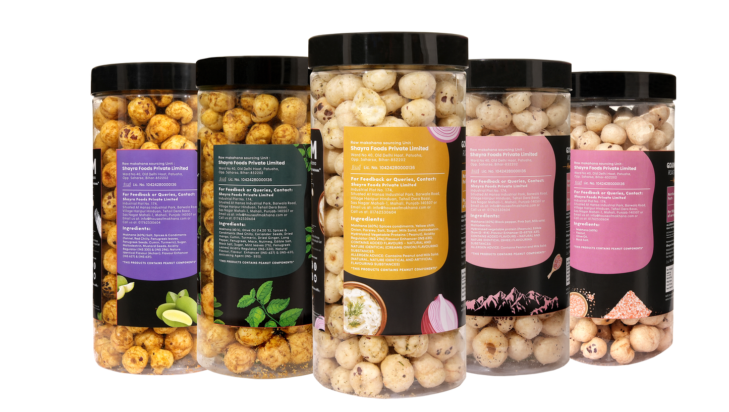 Jar Combo - Pack of 5 (Achari Mango, Mint, Cream & Onion, Himalayan Salt, Himalayan Salt & Pepper)