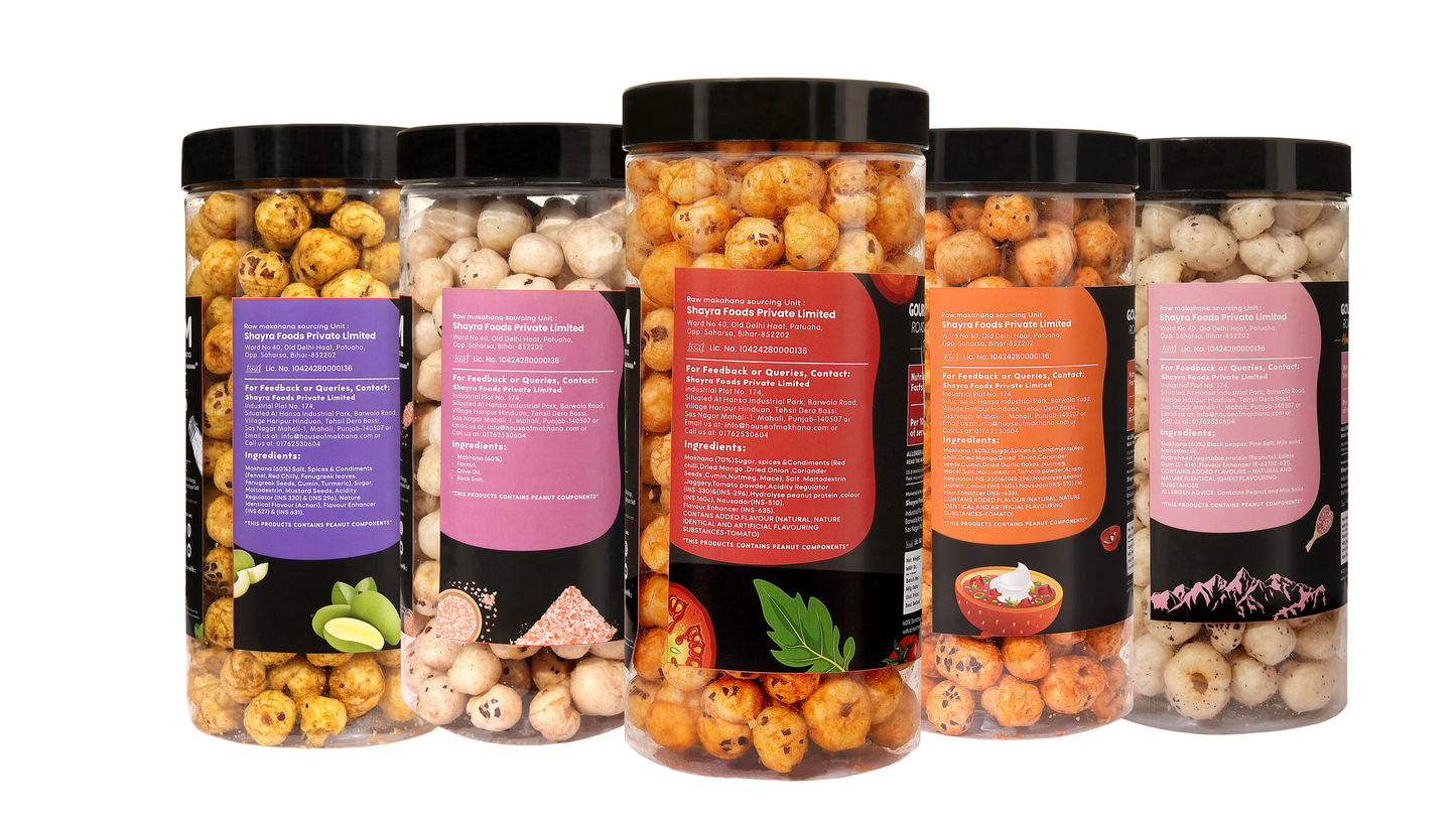Jar Combo - Pack of 5 (Achari Mango, Peri Peri, Himalayan Salt, Himalayan Salt & Pepper, Tangy Tomato)