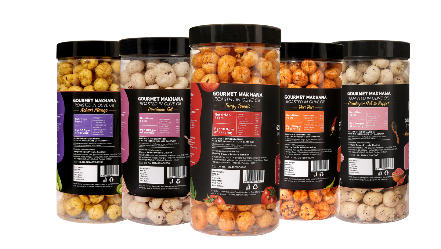 Jar Combo - Pack of 5 (Achari Mango, Peri Peri, Himalayan Salt, Himalayan Salt & Pepper, Tangy Tomato)