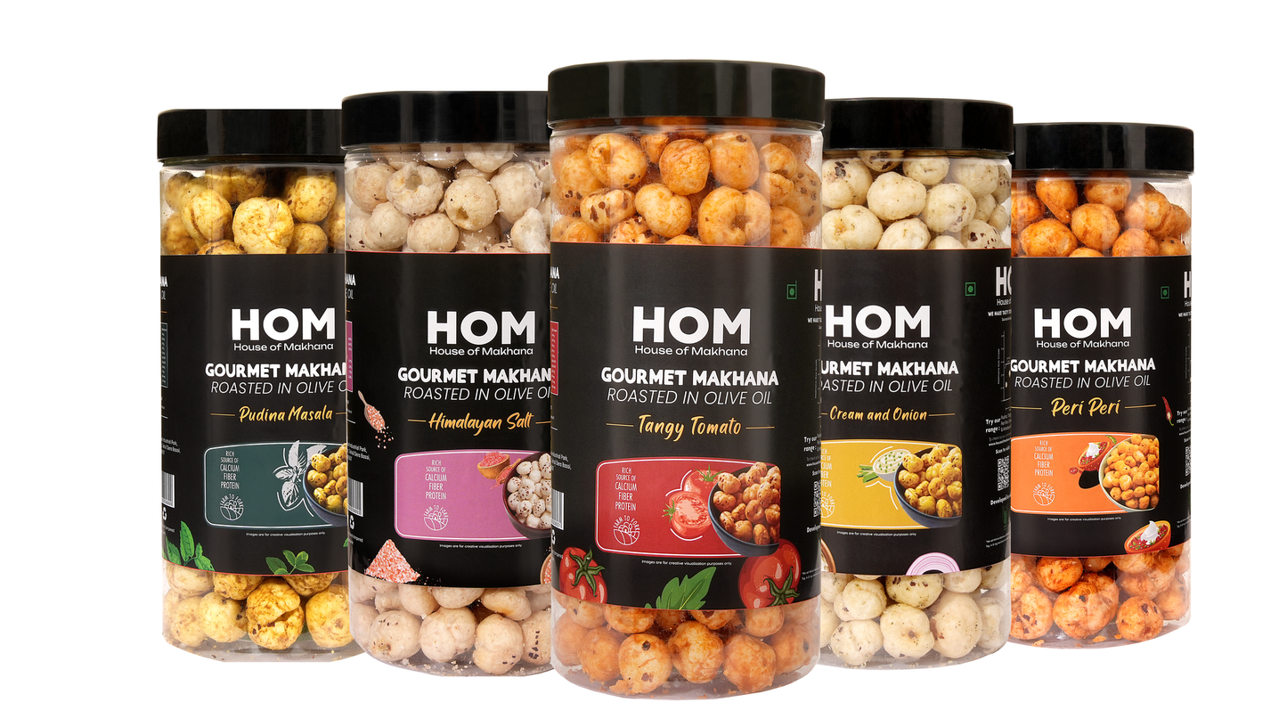 Jar Combo - Pack of 5 (Peri Peri, Mint, Cream & Onion, Himalayan Salt, Tangy Tomato)