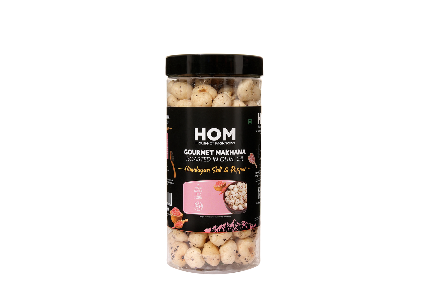 Roasted Makhana || Himalayan Salt & Pepper Flavour - Jar