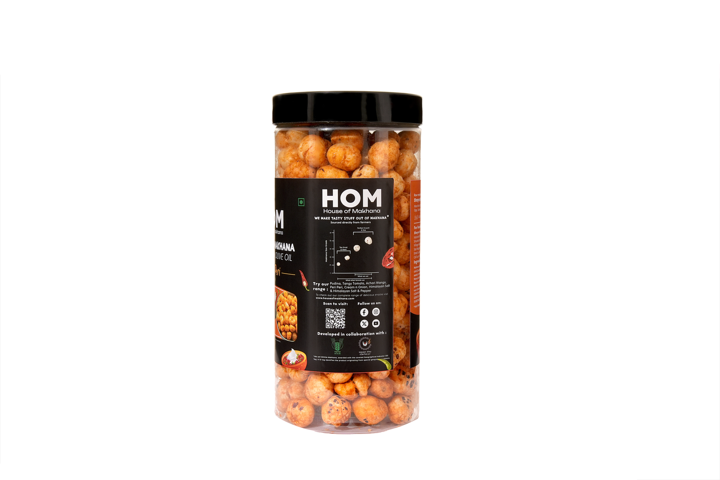 Roasted Makhana || Peri-Peri Flavour - Jar – Healthy Roasted Makhana Snack
