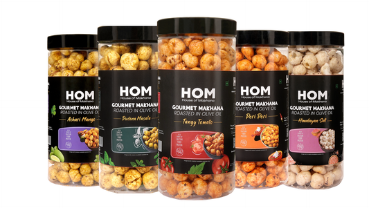 Jar Combo - Pack of 5 (Achari Mango, Peri Peri, Mint, Himalayan Salt, Tangy Tomato)