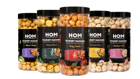 Jar Combo - Pack of 5 (Achari Mango, Mint, Cream & Onion, Himalayan Salt, Tangy Tomato)