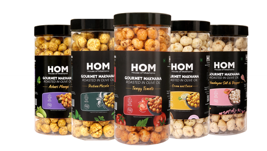 Jar Combo - Pack of 5 (Achari Mango, Mint, Cream & Onion, Himalayan Salt & Pepper, Tangy Tomato)