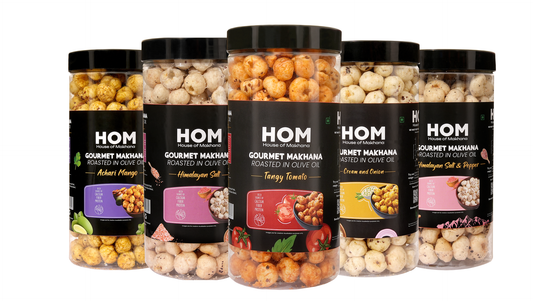 Jar Combo - Pack of 5 (Achari Mango, Cream & Onion, Himalayan Salt, Himalayan Salt & Pepper, Tangy Tomato)