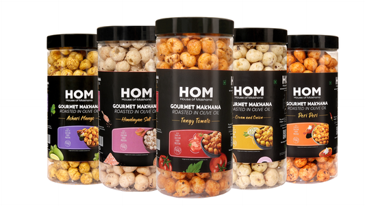 Jar Combo - Pack of 5 (Achari Mango, Peri Peri, Cream & Onion, Himalayan Salt, Tangy Tomato)
