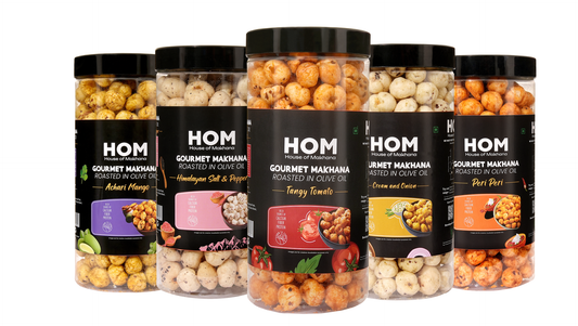 Jar Combo - Pack of 5 (Achari Mango, Peri Peri, Cream & Onion, Himalayan Salt & Pepper, Tangy Tomato)