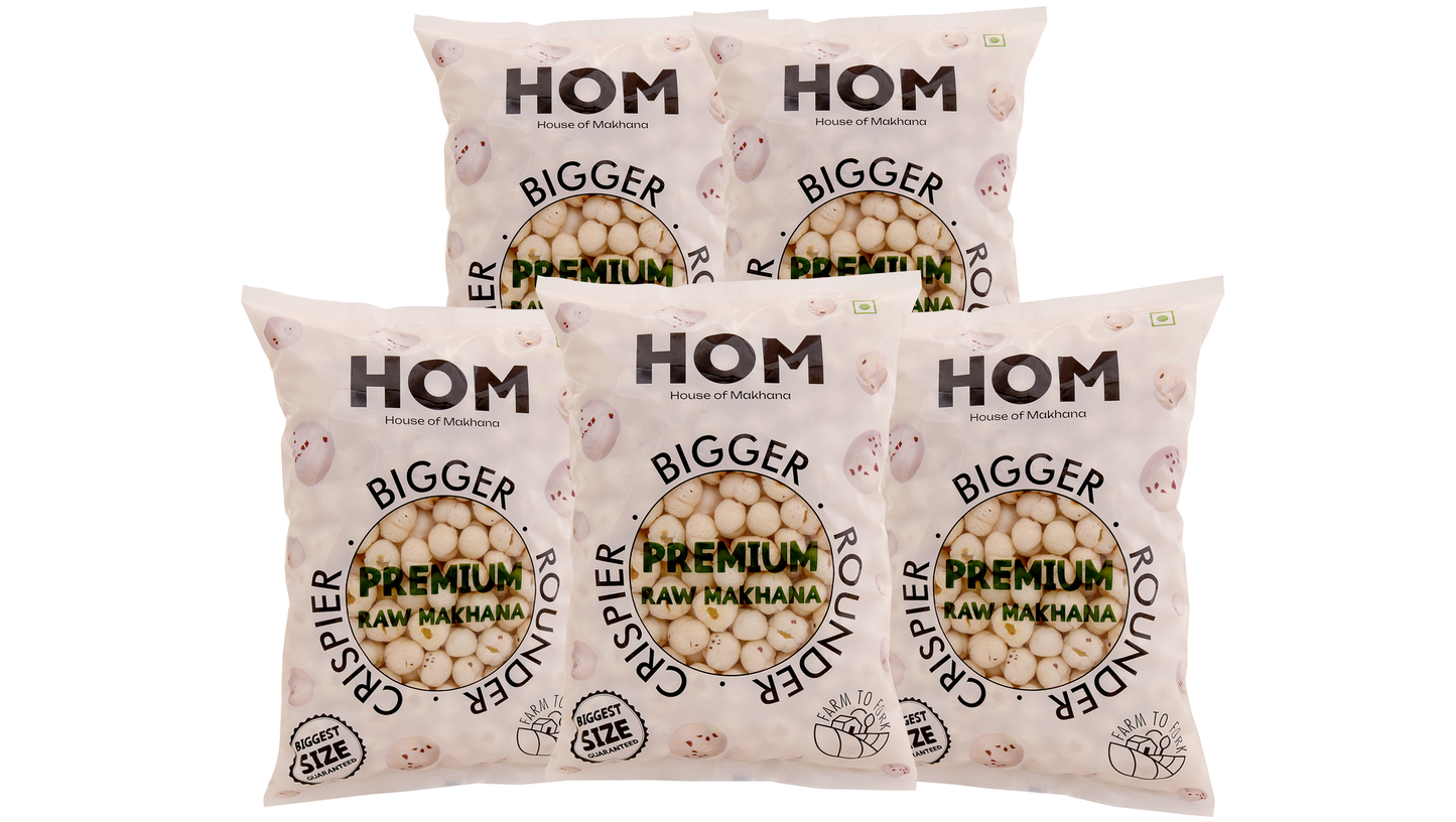 Raw Makhana - Pack of 5 – Healthy Roasted Makhana Snack