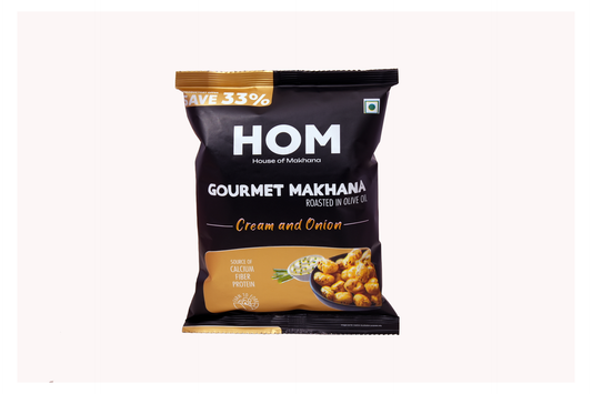 Roasted Makhana || Cream and Onion Flavour