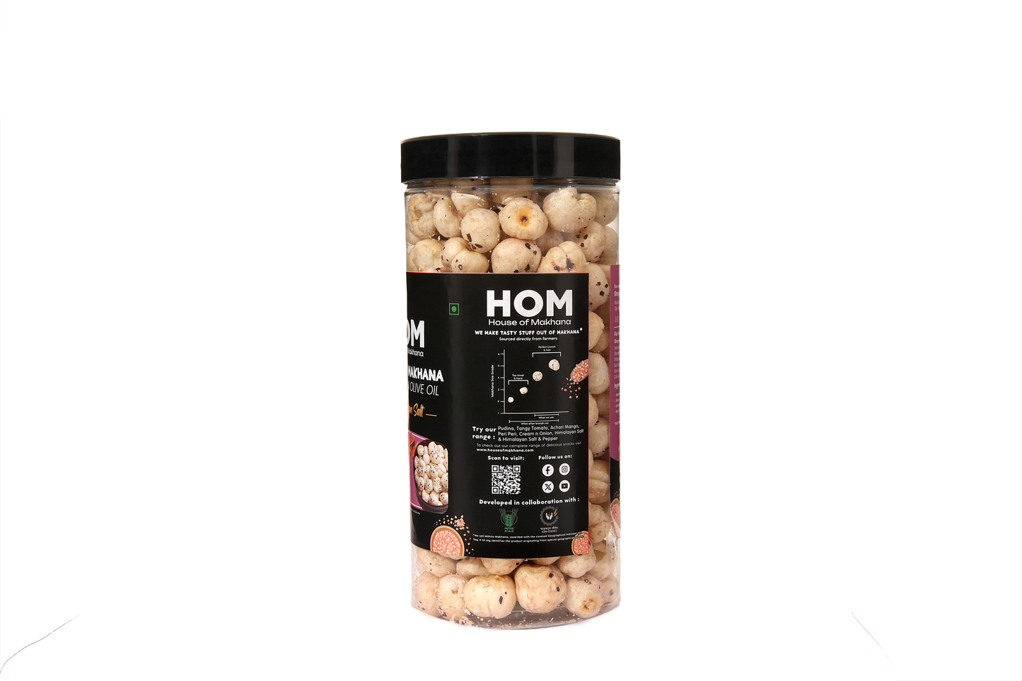 Roasted Makhana || Himalayan Salt Flavour - Jar – Healthy Roasted Makhana Snack