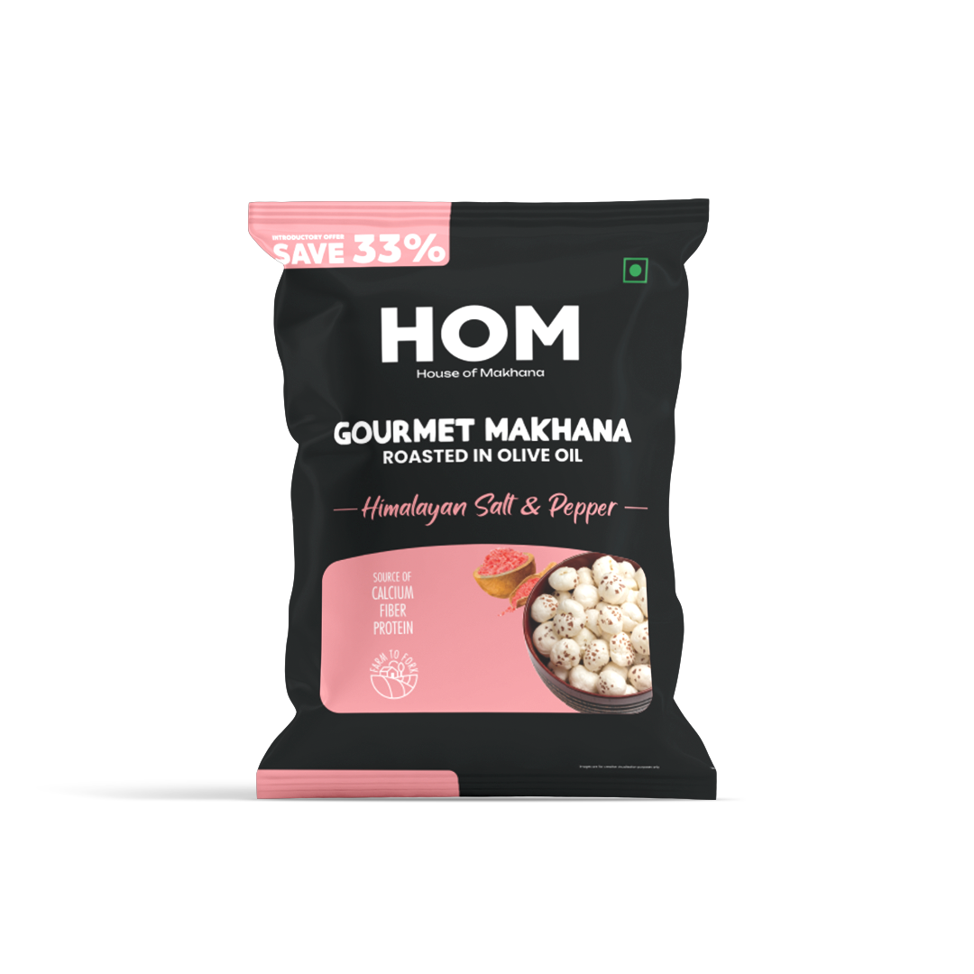 Roasted Makhana || Himalayan Salt & Pepper Flavour – Healthy Roasted Makhana Snack