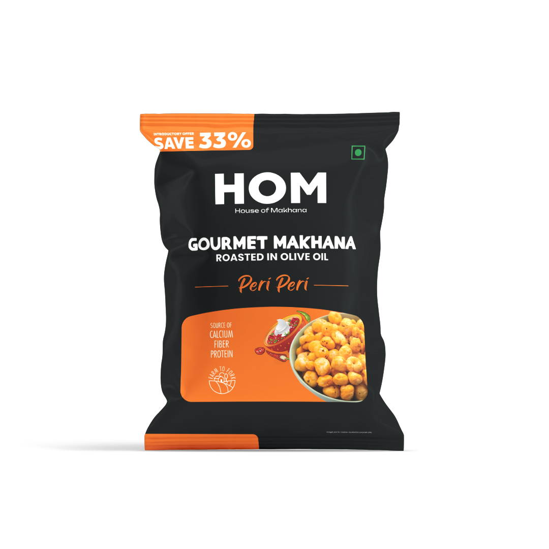 Roasted Makhana || Peri-Peri Flavour – Healthy Roasted Makhana Snack