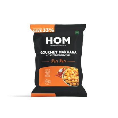 Roasted Makhana || Peri-Peri Flavour – Healthy Roasted Makhana Snack