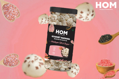 Roasted Makhana || Himalayan Salt & Pepper Flavour - Jar